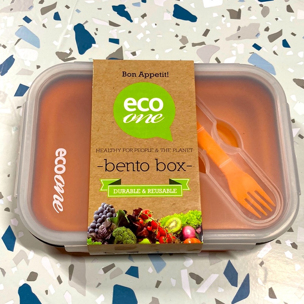 Collapsible Orange Bento Box